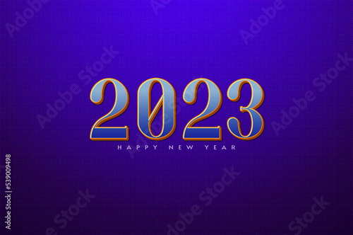 happy new year 2023 with simple classic numbers