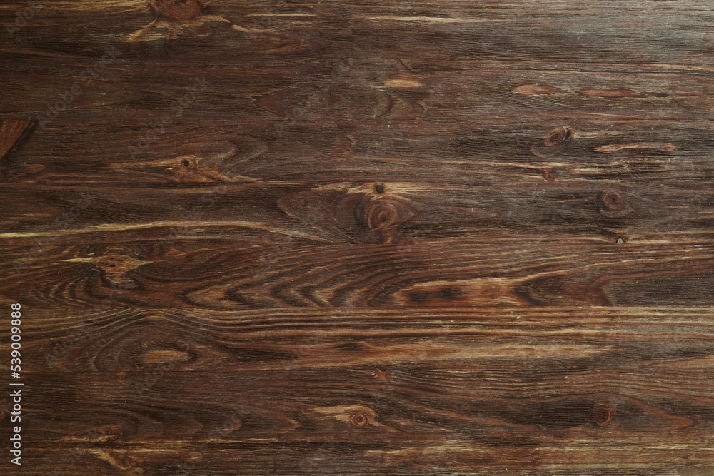 Naklejka premium empty wooden background, top view