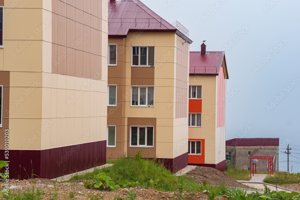 cityscape of the village of Yuzhno-Kurilsk on the island of Kunashir cityscape of the village of Yuzhno-Kurilsk on the island of Kunashir
