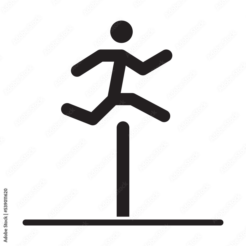 high jump icon vector design template in black color isolated sign on white background high jump icon vector design template in black color isolated sign on white background
