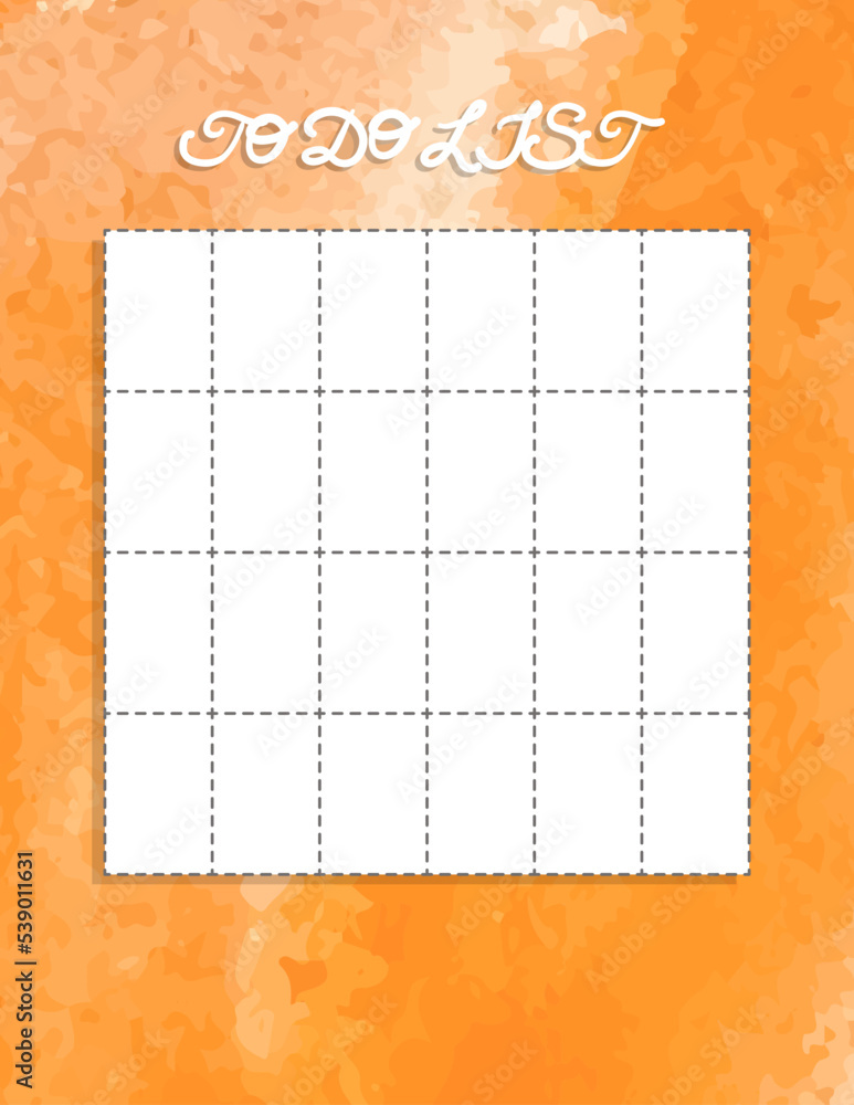 Obraz premium to do list with watercolor background