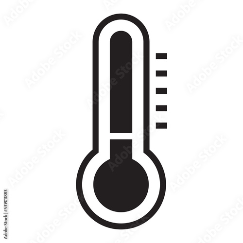 Thermal icon vector design template in black color isolated sign on white background