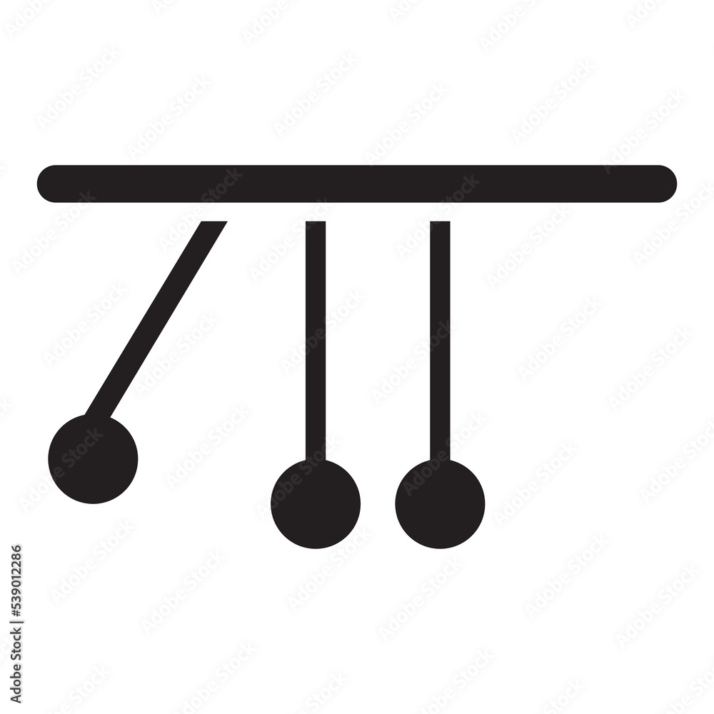 Naklejka premium pendulum icon vector design template in black color isolated sign on white background