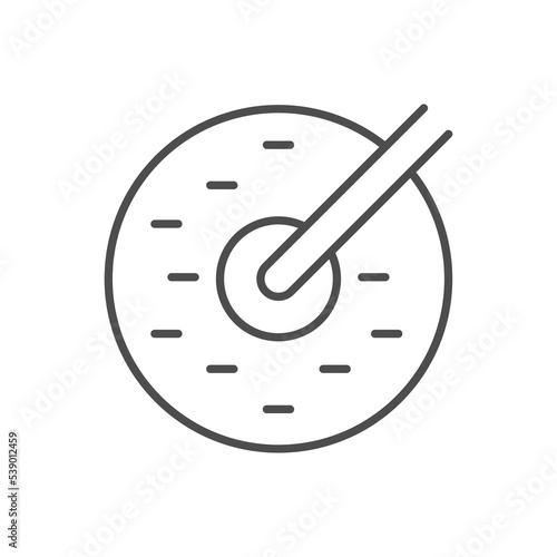 Wastewater treatment plant line icon