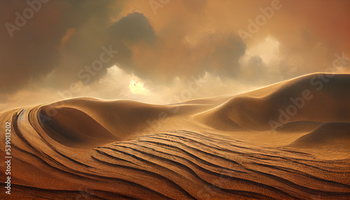 Desert with dry soil