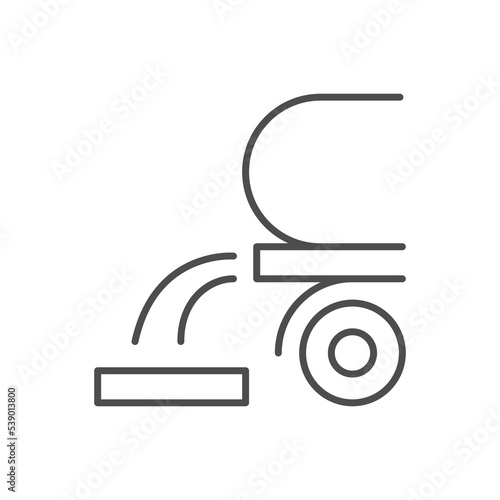 Waste water pumping line icon