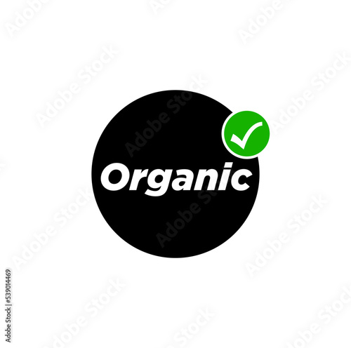 organic allow here vector icon. organic only symbol.