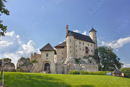  Bobolice medieval castle from the 14th century. Eagle's Nest Trail in Poland