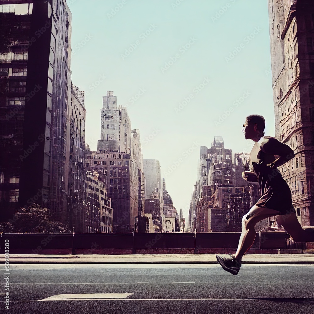 Runner in store the city