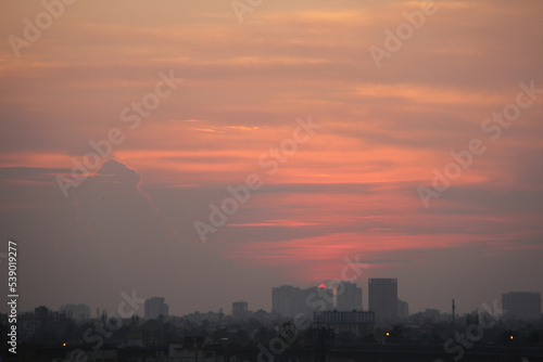a memorable sunrise above the city © Pabitra