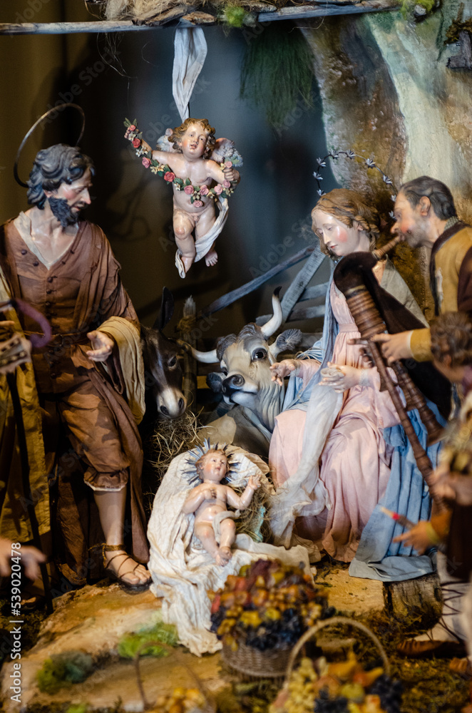 Christmas nativity scene with Holy Family