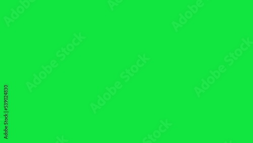 Unwrapping gift revealing a green screen - Stop Motion Animation - Blue ribbon with bow on a black and white background. Chroma key.