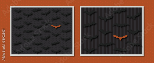 Tonal Halloween Bat Print Pattern for Invitations, Cards, and More 