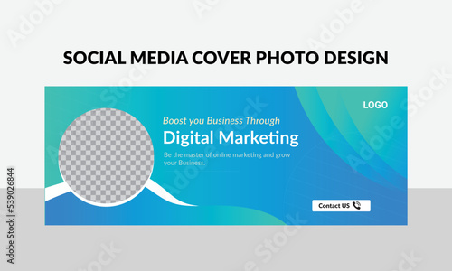 facebook cover modern layout creative shape place modern layout and social media facebook cover and web banner template.
