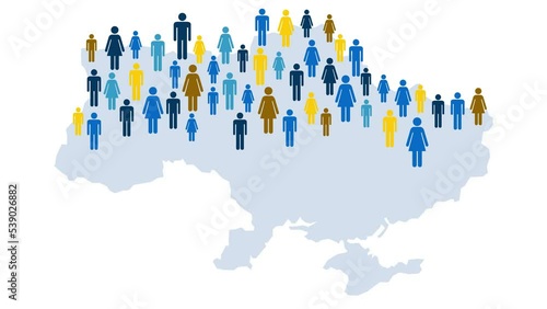 Population map of Ukraine