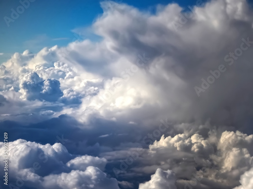 Clouds background seen from an airplane