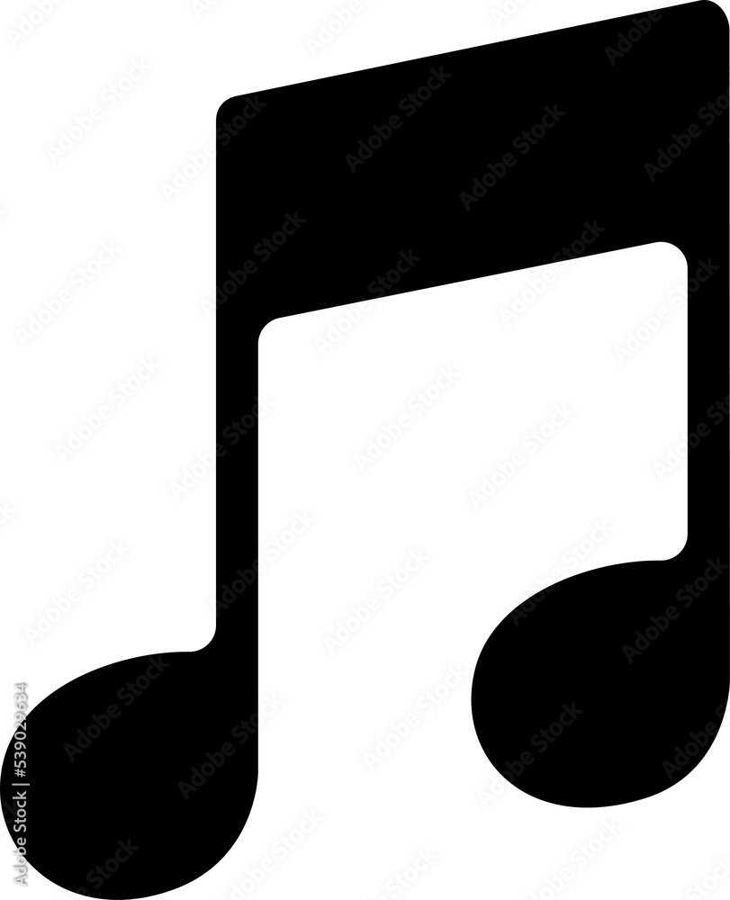 Music note icon. Musical key symbol. Notation sign. Music symbol