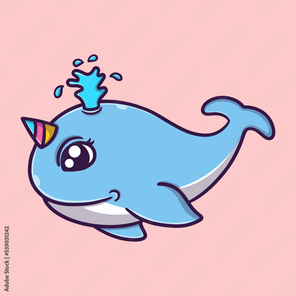 Cute orca cartoon vector icon illustration Cute orca cartoon vector icon illustration