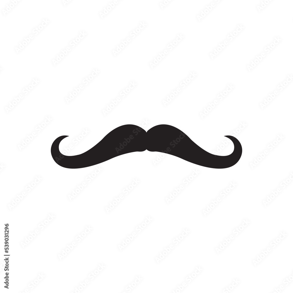 moustache icon logo vector design template