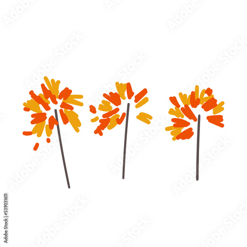 Bright Bengali fire. Vector illustration.