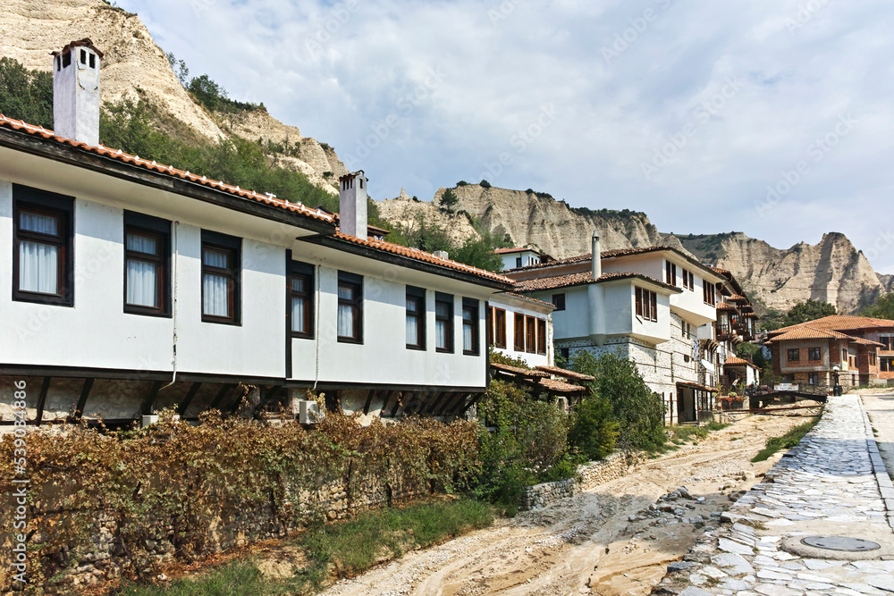 Old houses in historical town of Melnik, Bulgaria