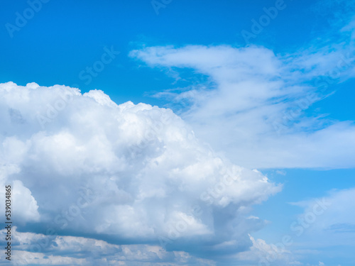 Fototapeta Naklejka Na Ścianę i Meble -  Sky with beautiful blue sky and white fluffy clouds