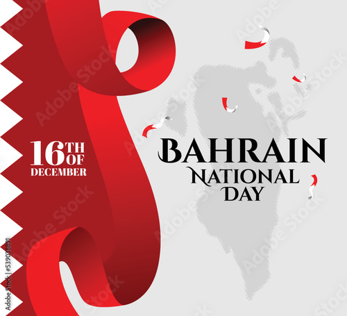 greeting card for bahrain national day