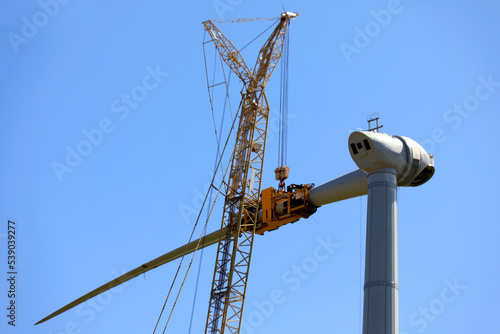 construction of a wind-turbine photo