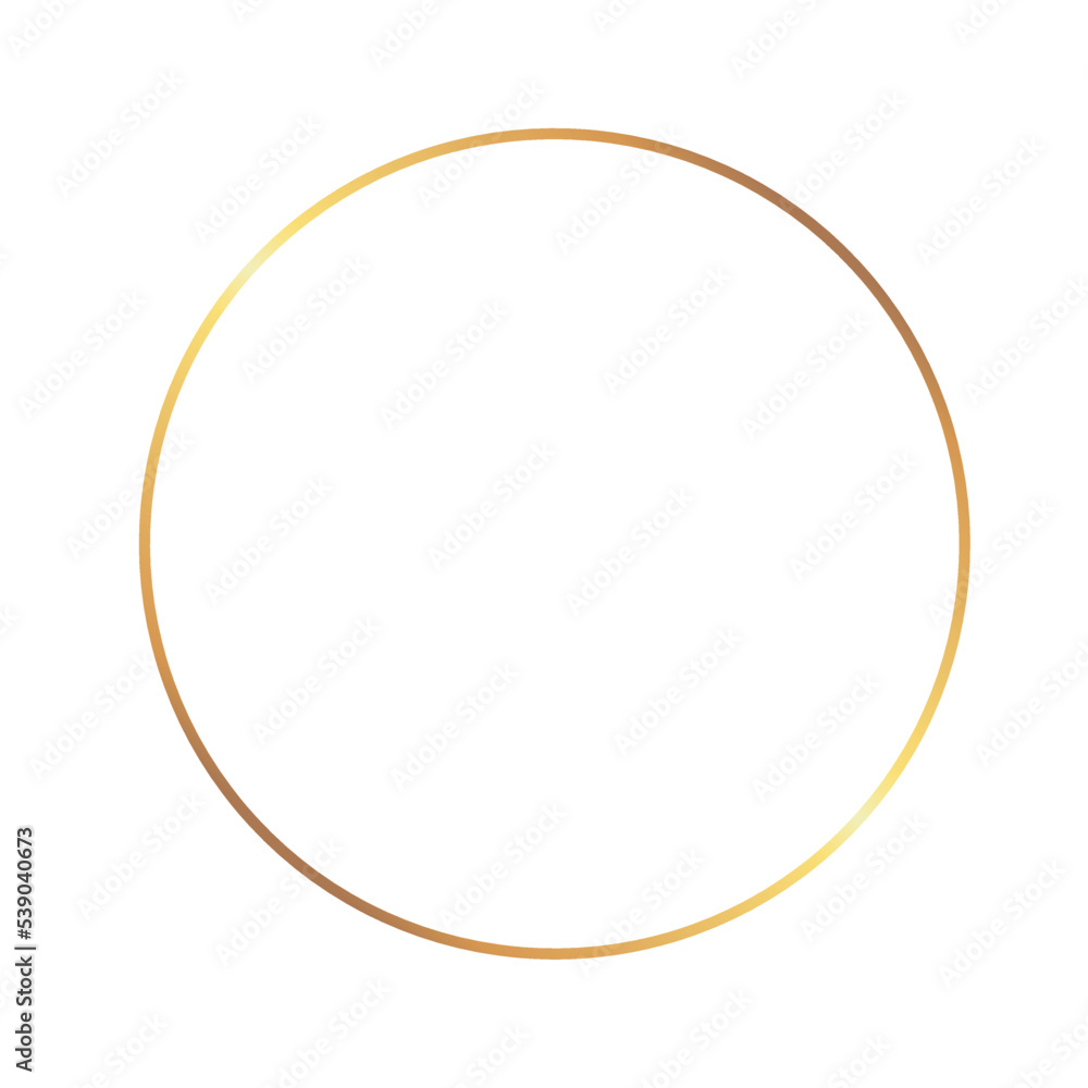 Golden thin circle round ring frame on the white background. Perfect design for headline, logo and sale banner. Vector Golden thin circle round ring frame on the white background. Perfect design for headline, logo and sale banner. Vector