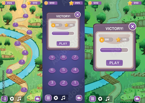 game map, adventure, maze, maps, mobile game ui, mobile game icon , objects, match 3 landscape, level selection, sign , app, gui, buttons, button, user interface, level, ui, icon