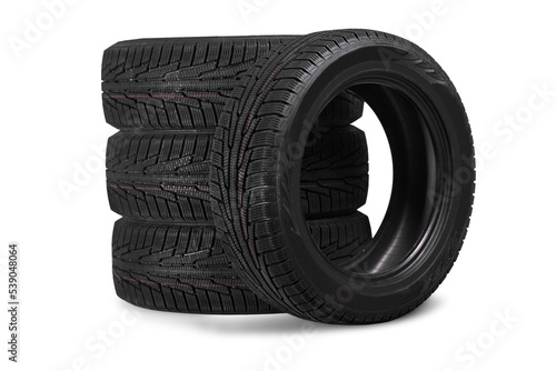 Tires objects isolated on background