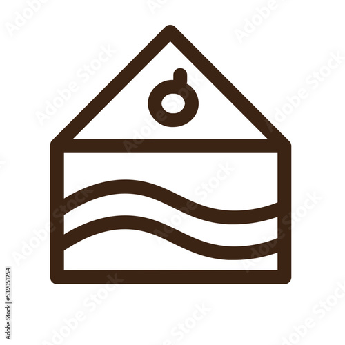 cake dessert food pastry piece sweet icon