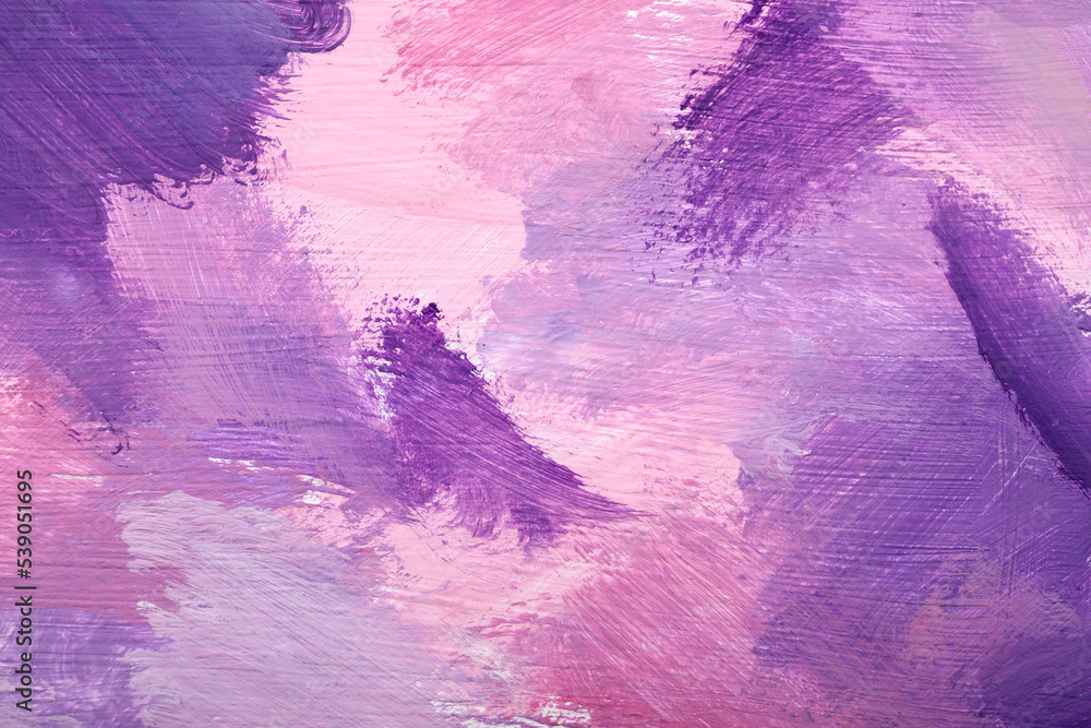 Ταπετσαρία Beautiful strokes of pink and violet oil paints as background, closeup