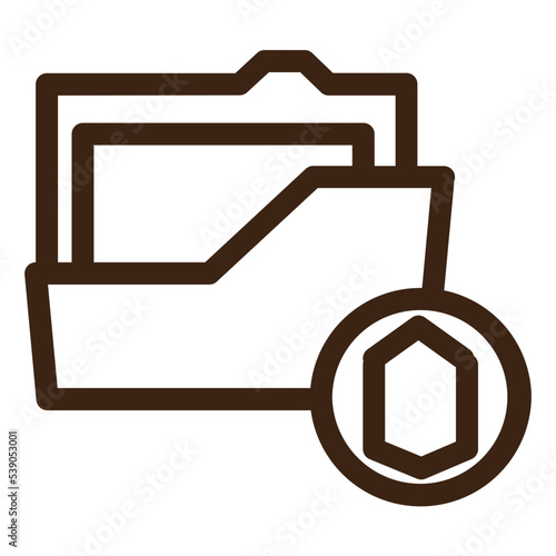 data documents file folder insecure security shield icon