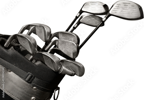 Golf Clubs in a Bag on Golf Course photo