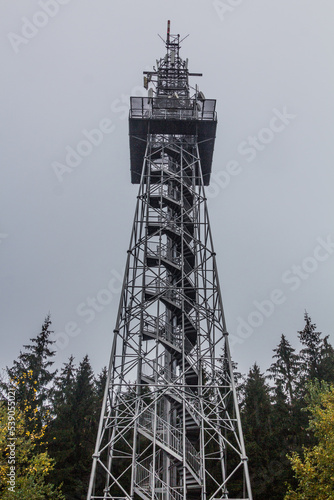 Observation tower at Andrluv Chlum mountain near Usti nad Orlici, Czech Republic photo