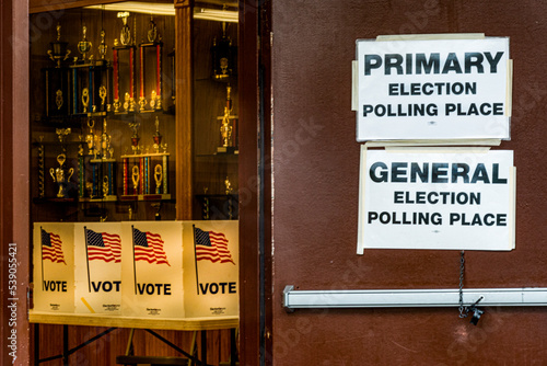 Election polling place photo