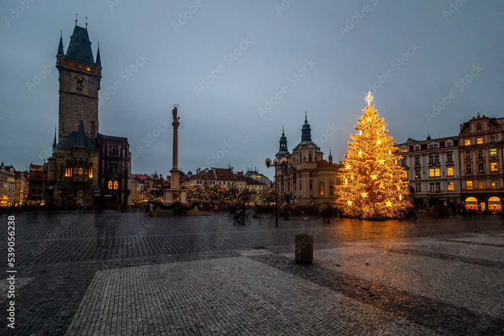 Christmas tree in the Old Town squre in Prague, Czech Republic