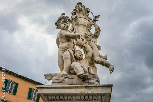 The Fountain of the Putti Statues  Pisa  Tuscany  Italy