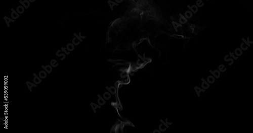 150 Frames Cigarette smoke looping,seamless black background