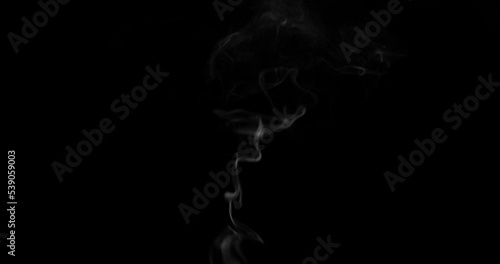 60 Frames Cigarette smoke looping,seamless black background photo