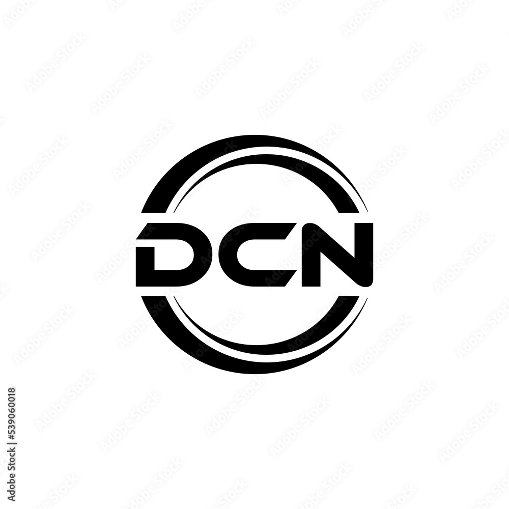 DCN Letter Logo Design With White Background In Illustrator Vector