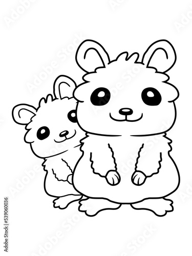 Kleines Kind Hamster Familie 