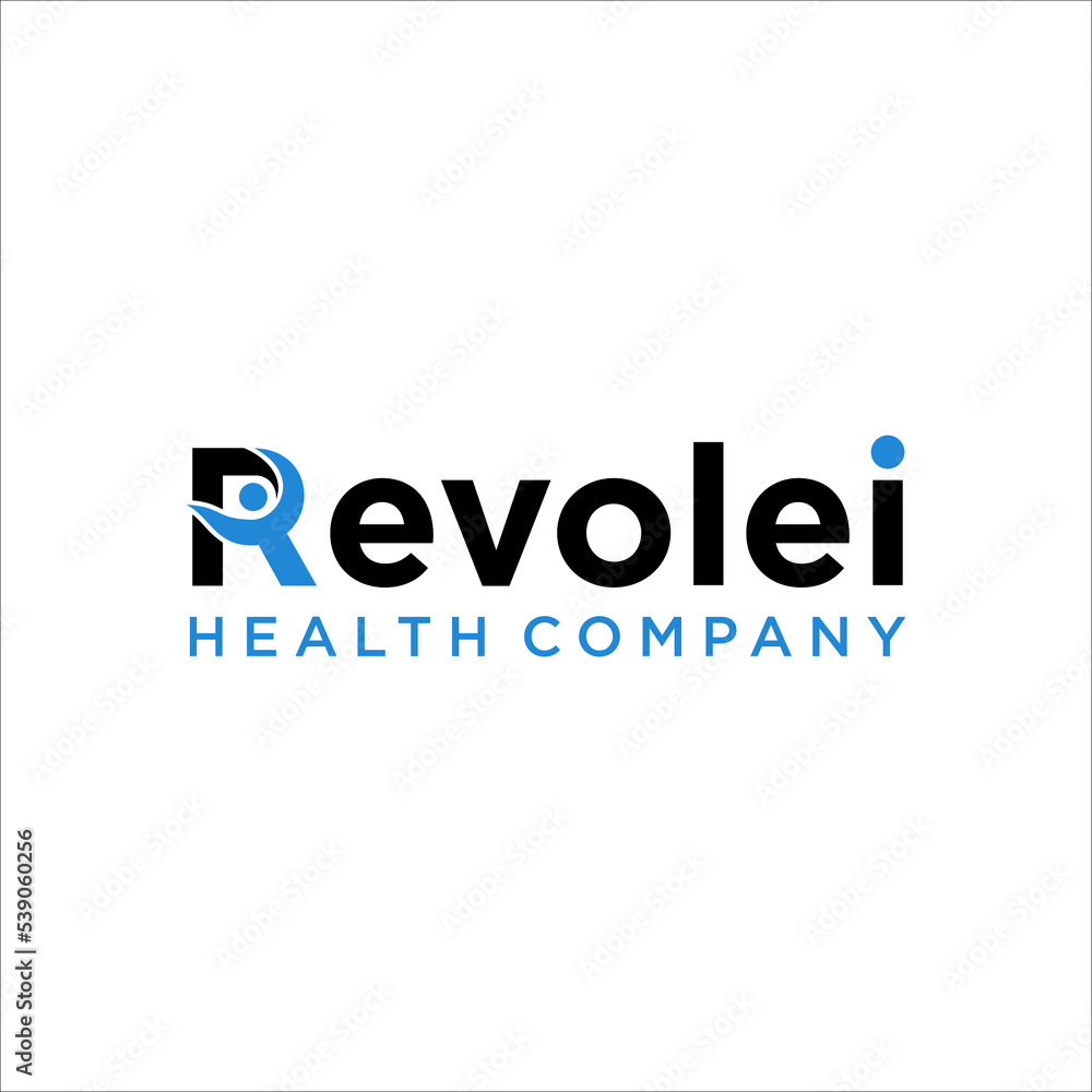 R Letter With People revoley health logo design inspiration R Letter With People revoley health logo design inspiration
