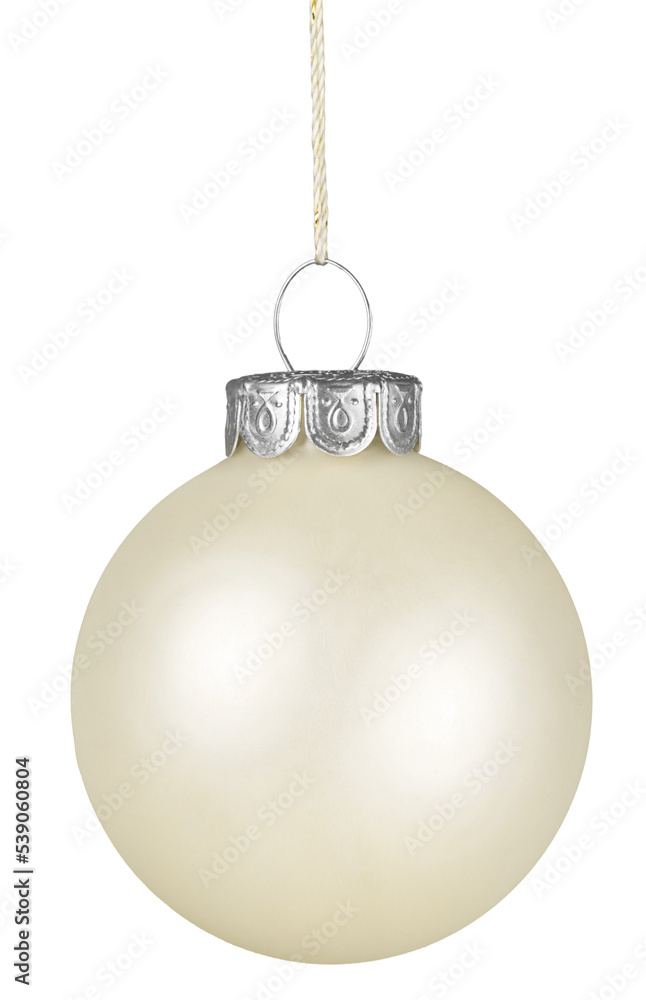 White Christmas Ball on blurred background White Christmas Ball on blurred background