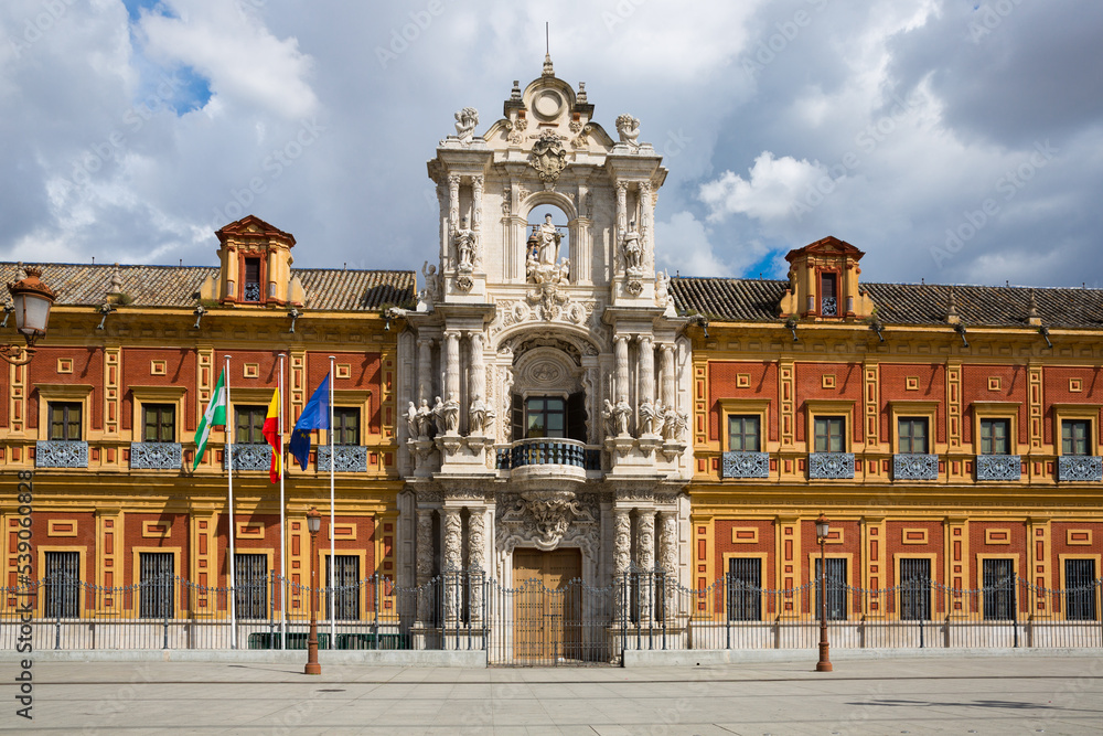 Obraz premium Baroque palace of San Telmo in Seville - former university building
