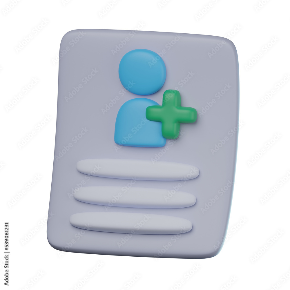 3D Health Records Illustration 3D Health Records Illustration