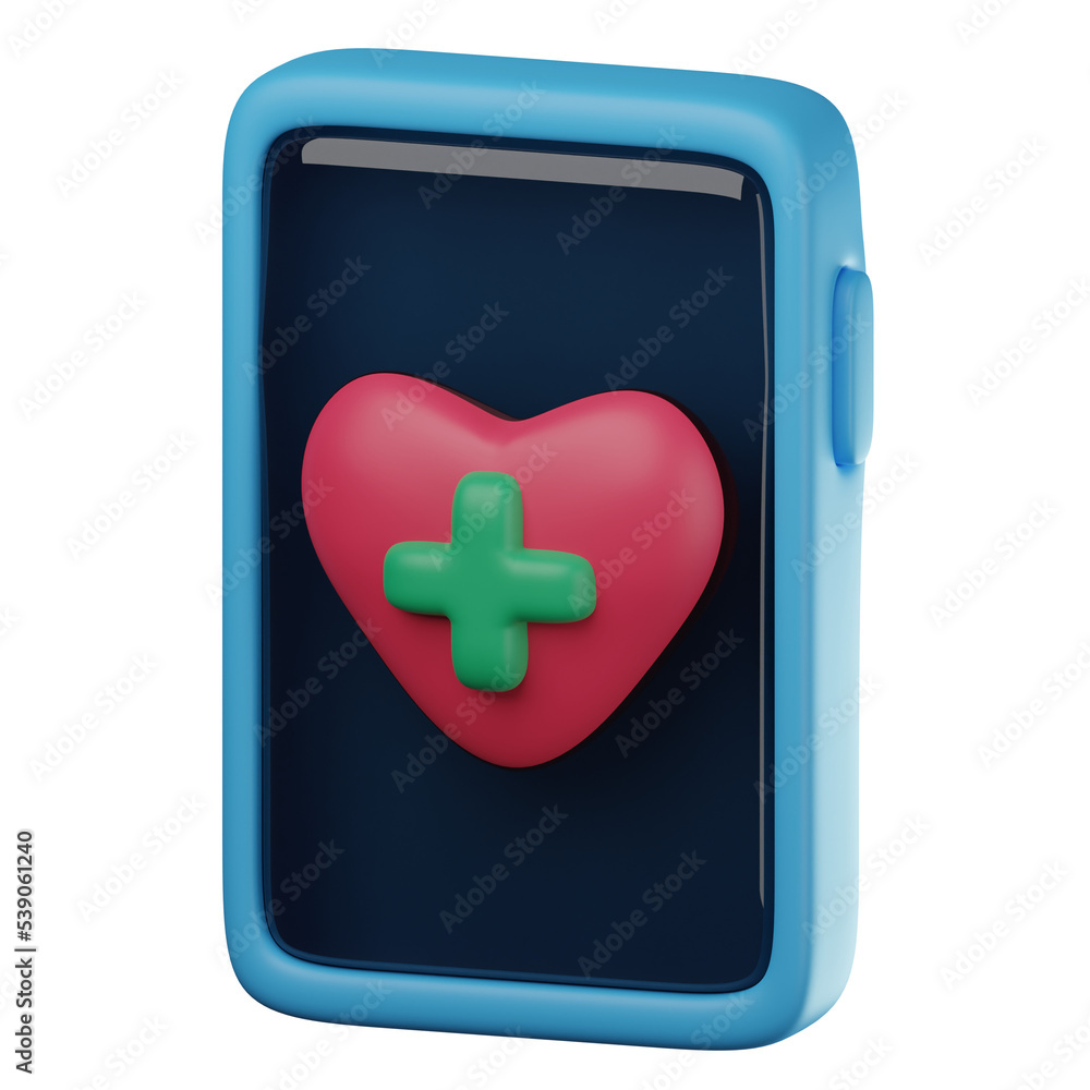 Obraz premium 3D Healthy App Illustration