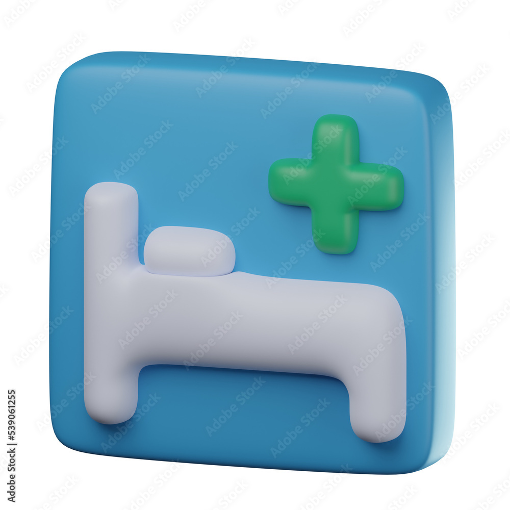 Fototapeta premium 3D Hospital Sign Illustration