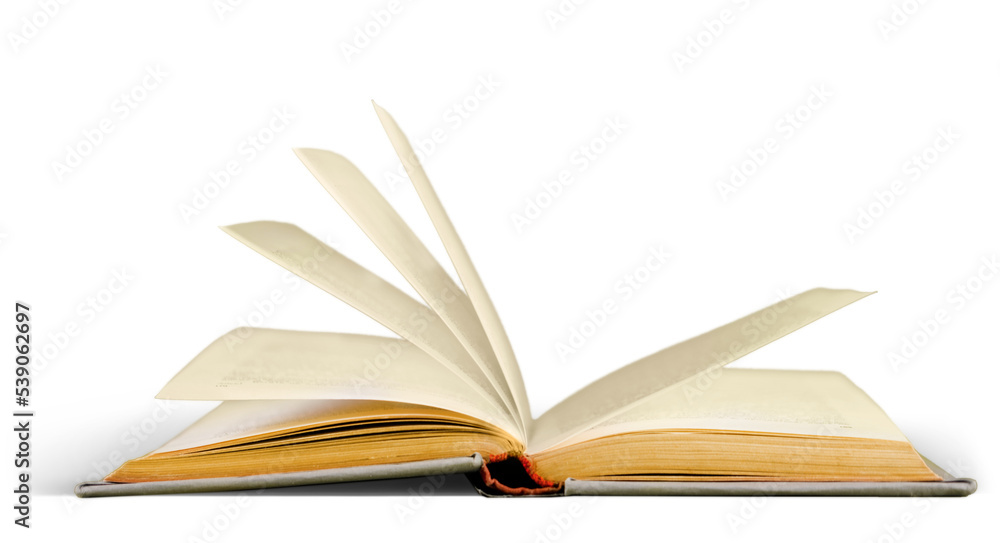 Open book isolated on white background Open book isolated on white background